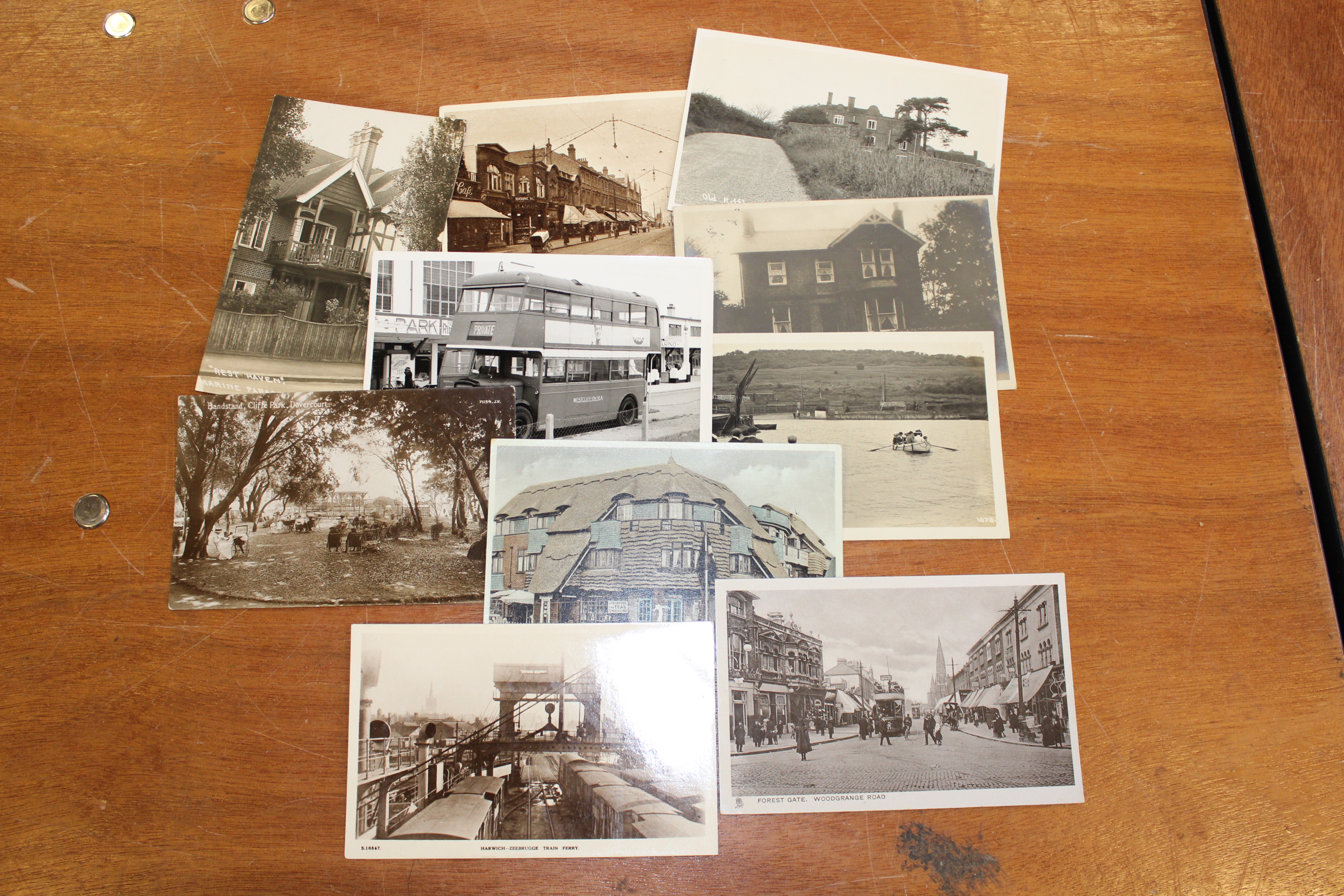 Essex, small collection mainly R/P`s, Harwich Canvey, Leigh, etc (10)