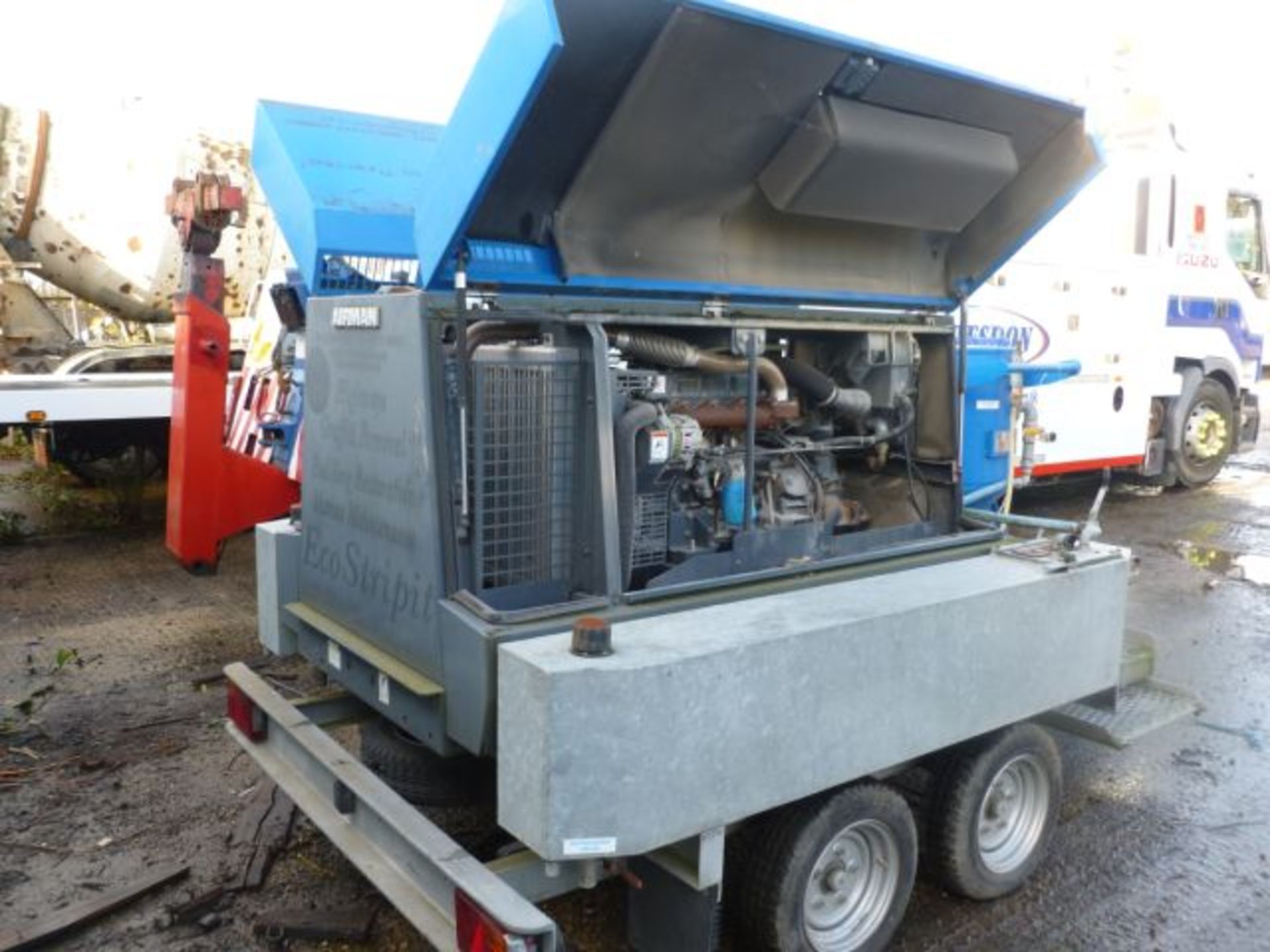 Airman PDS 1855 Portable Compressor - Mounted on 2 Axle Drawbar Trailer - Nissan 4 cyl Diesel Engine - Image 2 of 5