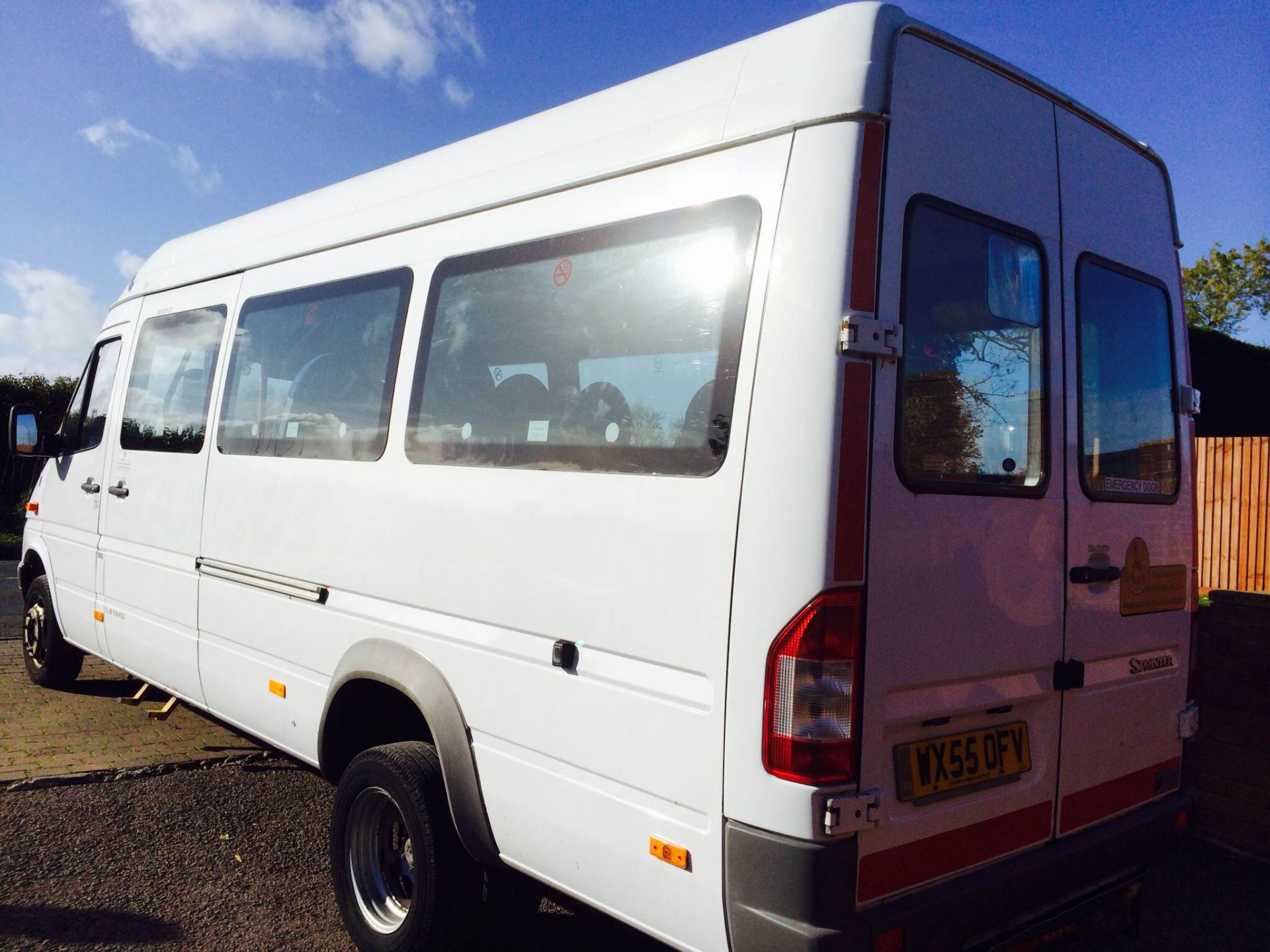 2005/55 REG MERCEDES SPRINTER 413 CDI EXTRA LWB TWIN WHEELER 17 SEATER *NO VAT* - Image 4 of 13