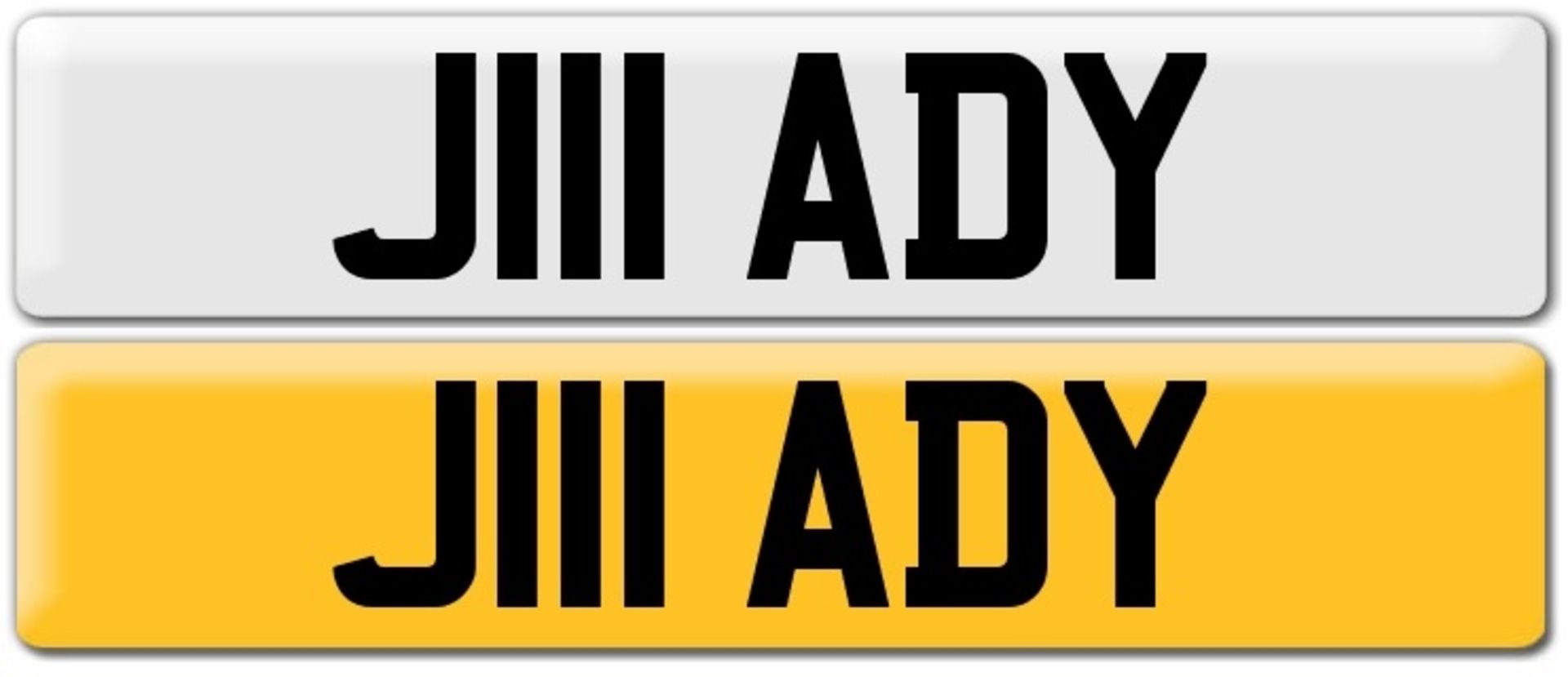 J111 ADY CHERISHED NUMBER PLATE