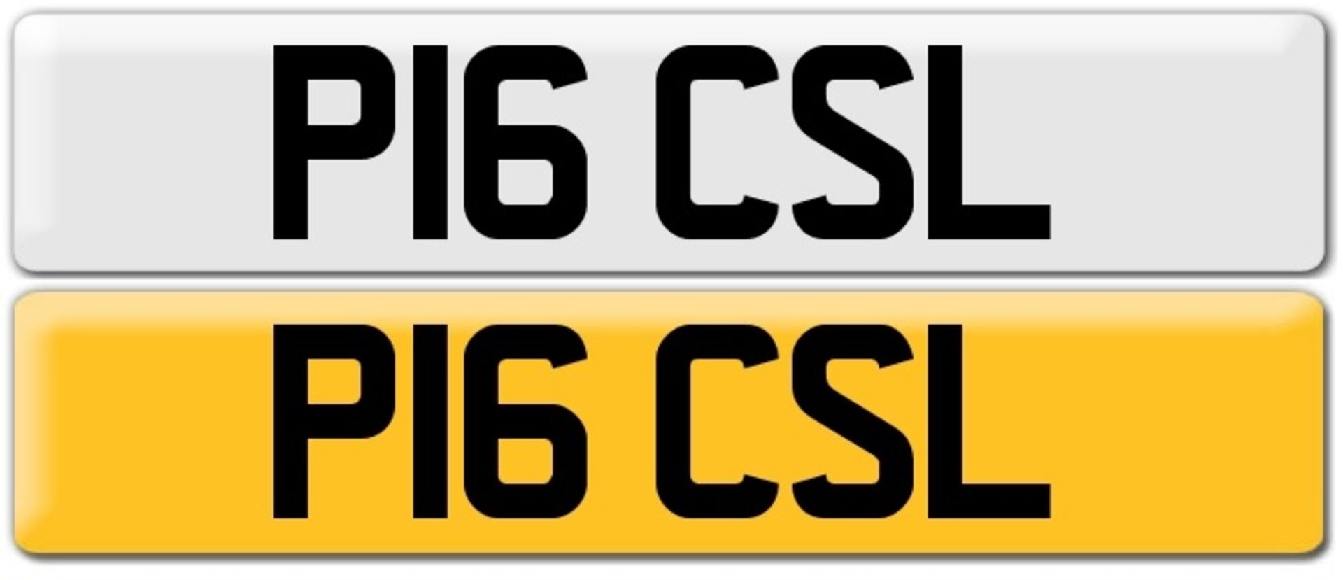 P16 CSL CHERISHED NUMBER PLATE