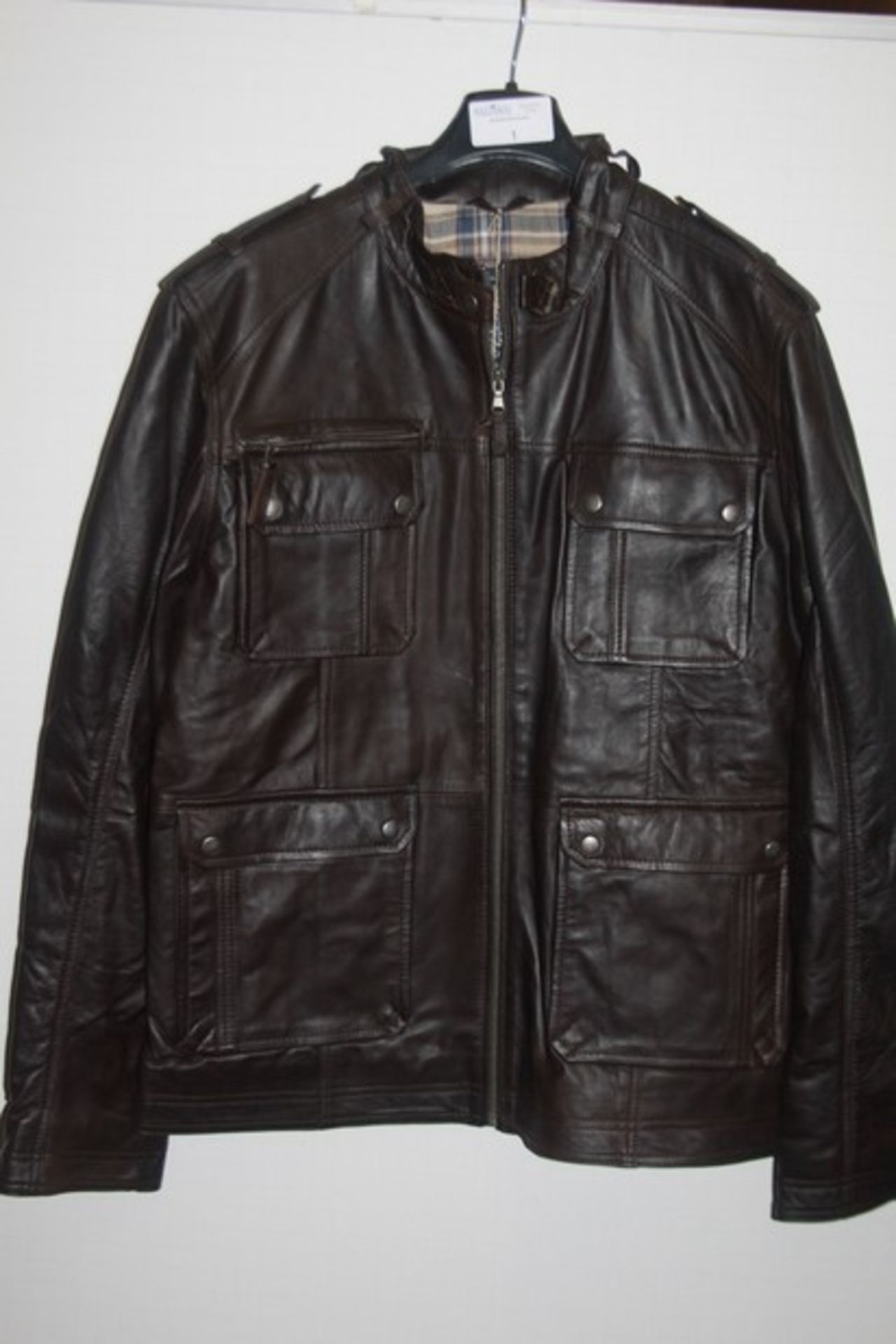 BRAND NEW GENTS PAUL COSTELLEO LIVING  LEATHER JACKET SIZE XL RRP £212.00