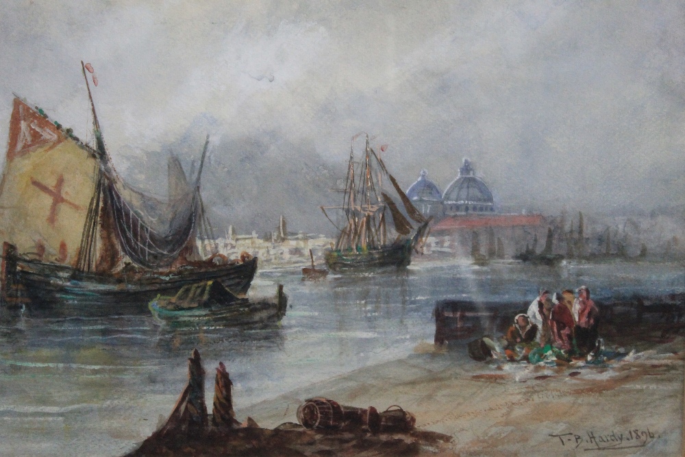 CIRCLE OF THOMAS BUSH HARDY ( BRITISH, 1842-1897), Venetian Scene, signed and dated 1896,