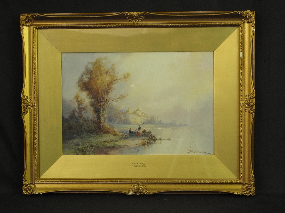 WILLIAM KNOX ( BRITISH, 1862 - 1925), "Fair Italy", signed, watercolours. 10" x 15". ( 25.5 x 38