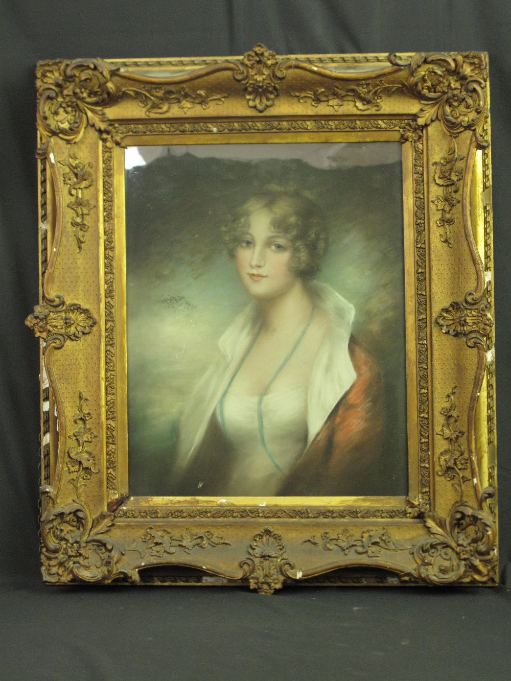 BRITISH SCHOOL ( EARLY 20TH CENTURY), portrait of a young woman, head and shoulders, pastels. 24"