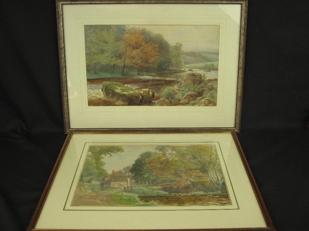 WILLIAM EDWARDS CROXFORD ( BRITISH, BORN 1892), "The Sluice Gate" and "A Devon Landscape", both