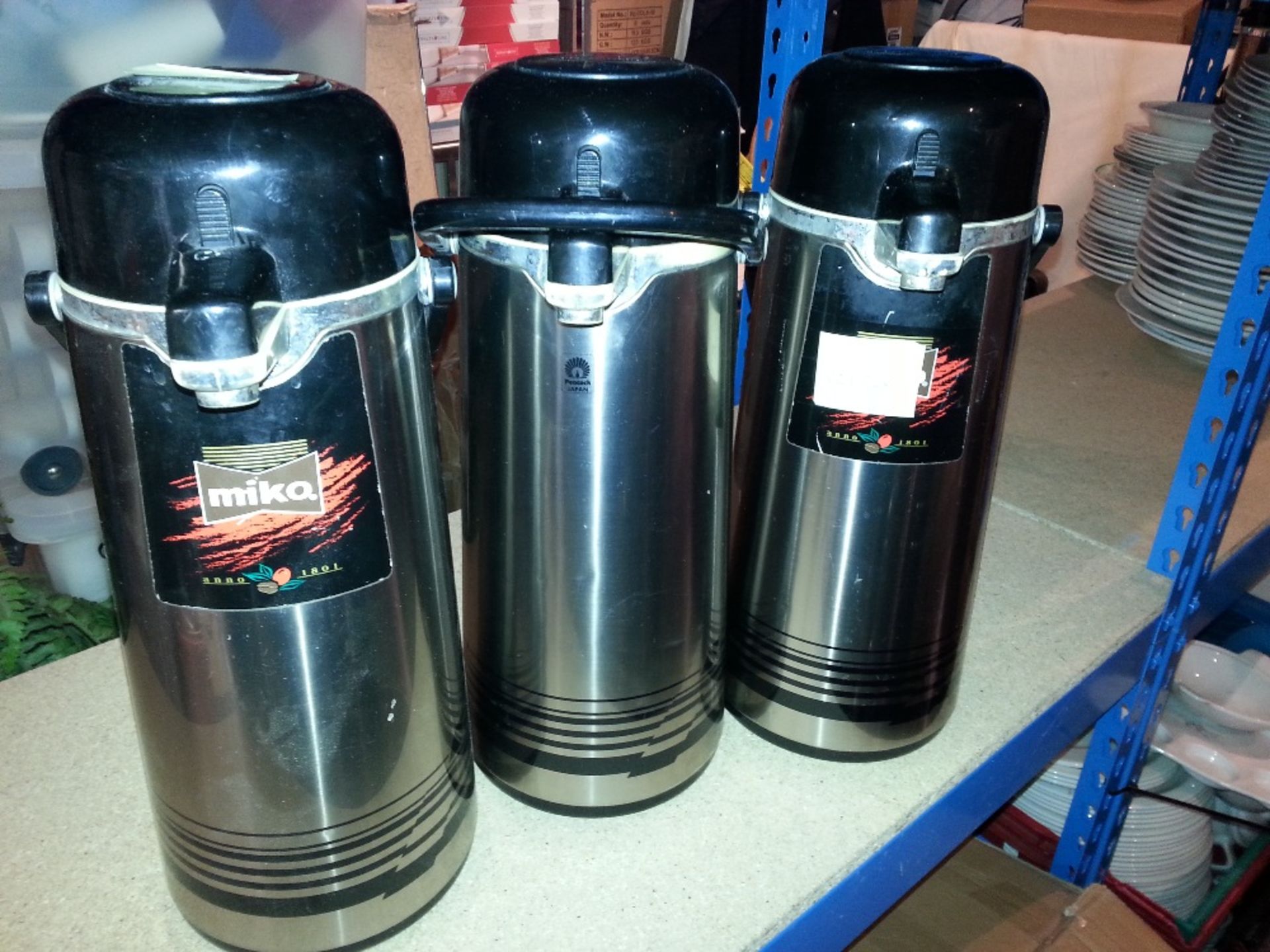 3 x Air Pump drinks dispenser pots