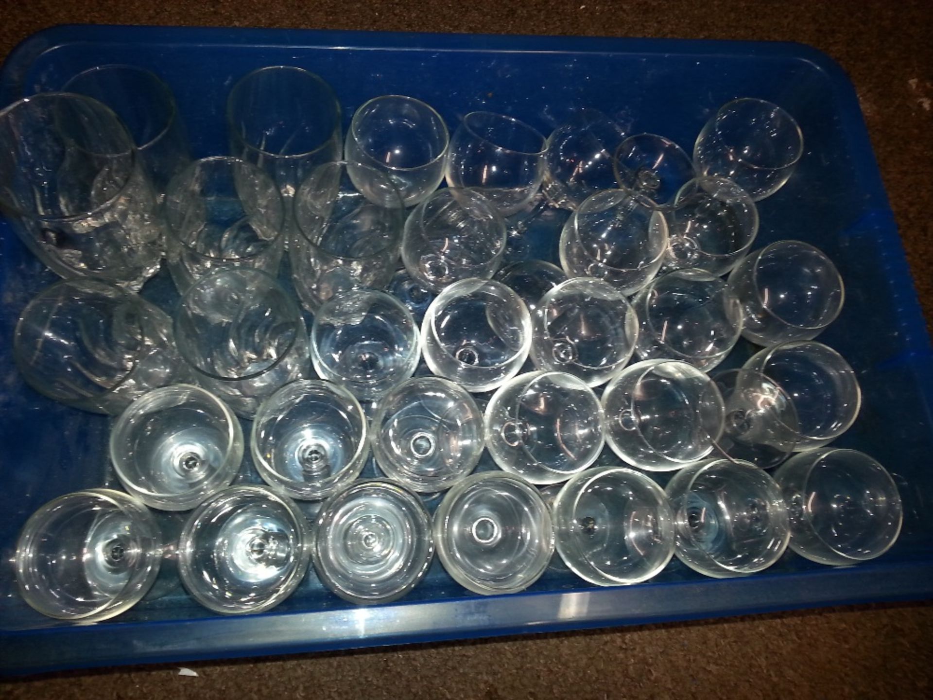 Selection of wine glasses etc