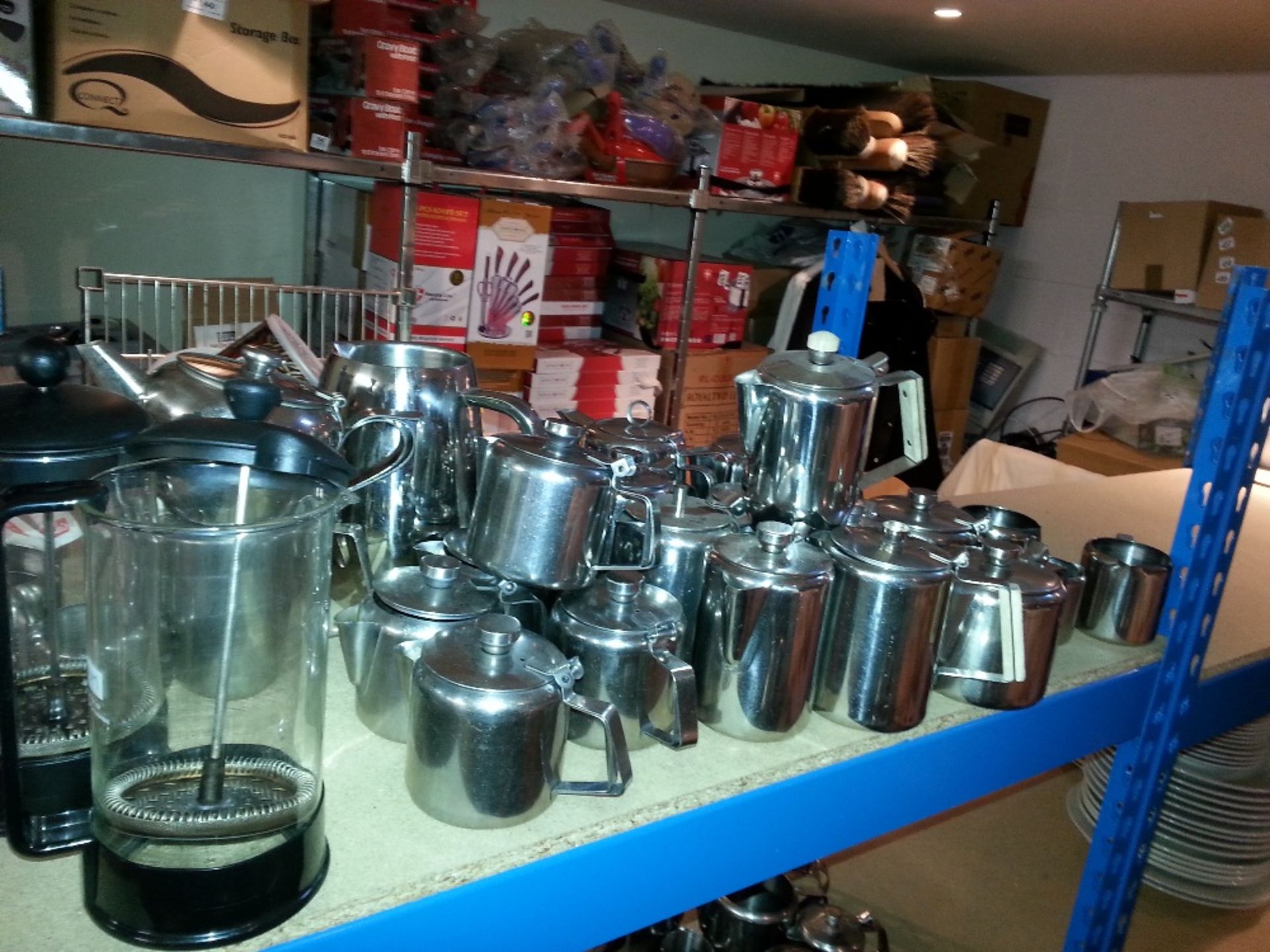 Massive selection of stainless steel tea/coffee pots, jugs etc - Image 3 of 3