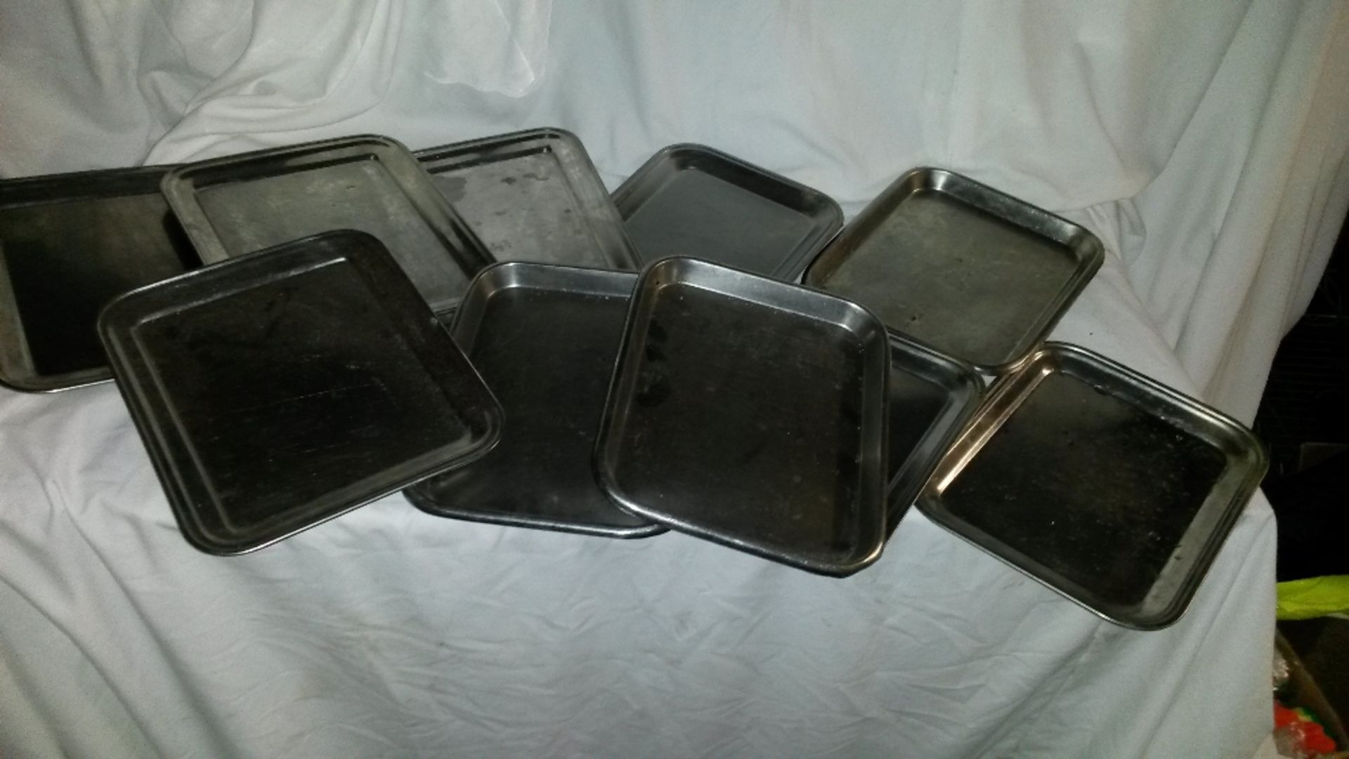 10 x Stainless steel Trays