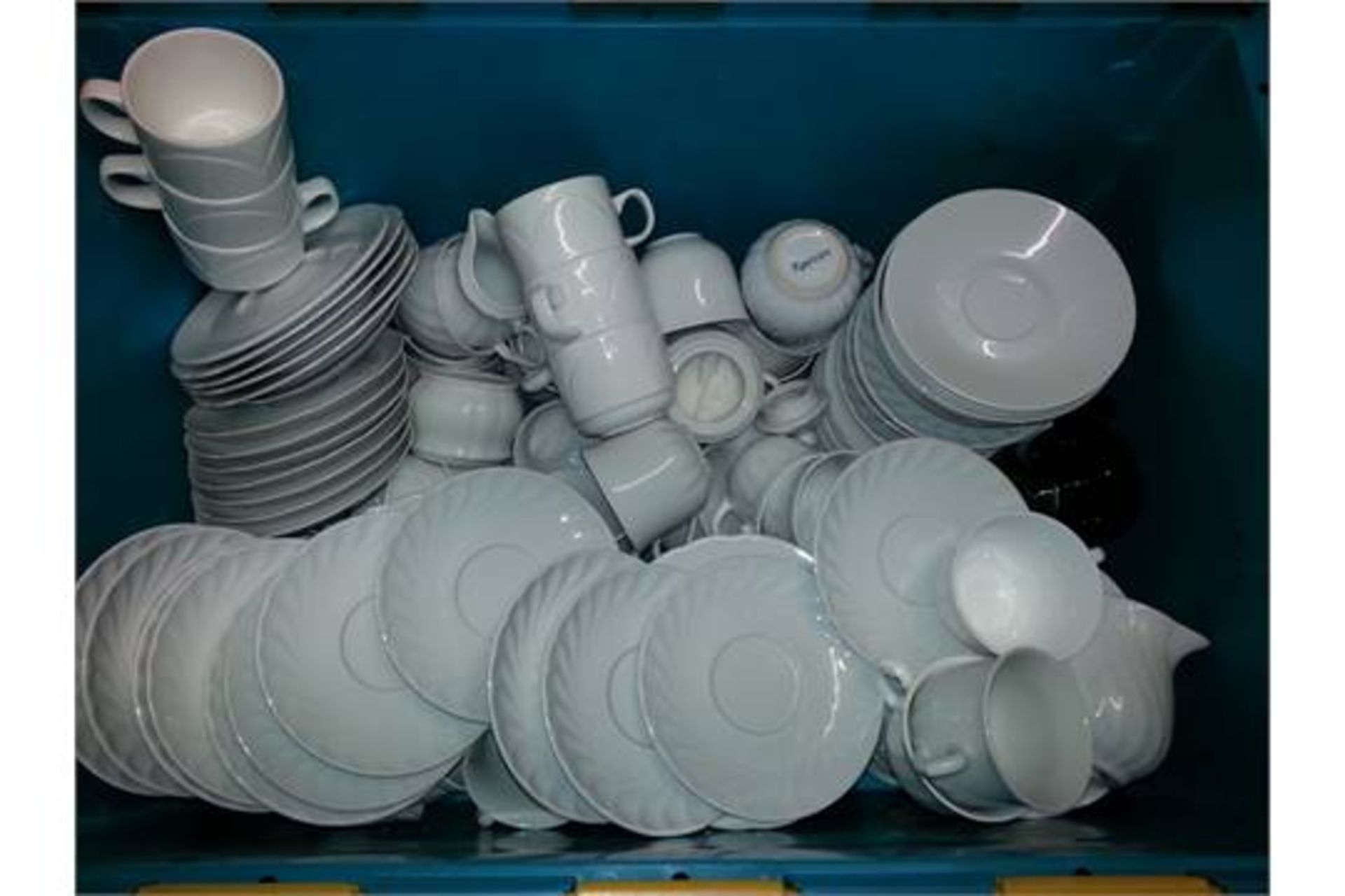 Selection of white crockery