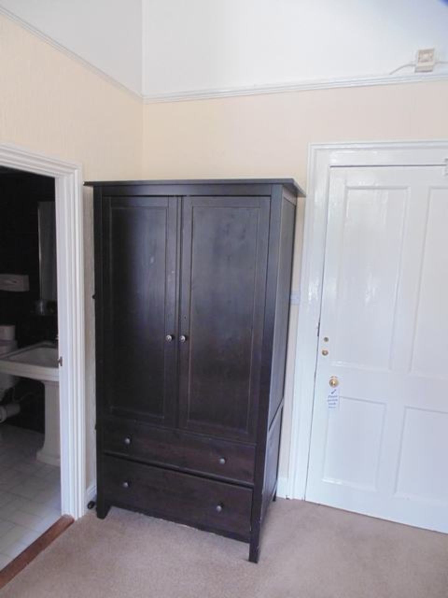 Contents of Room 12 comprising of double bed and headboard, 2 x nightstands, wardrobe, upholstered - Image 2 of 4