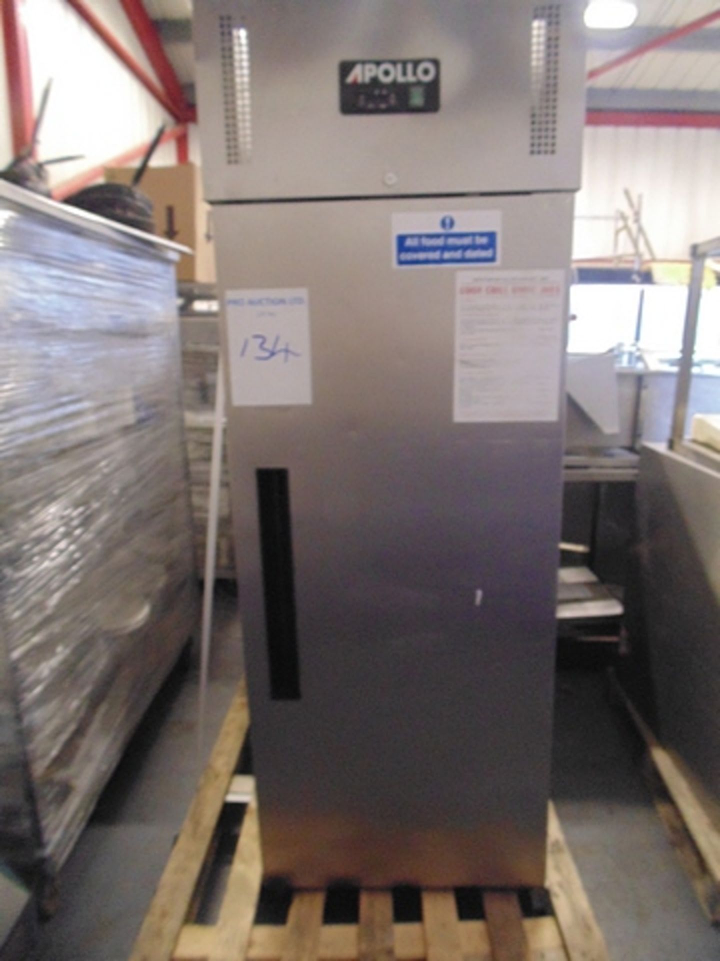 Appollo stainles steel upright refrigerator AGNRU1 600 litre capacity temperature range -2 - +8°C