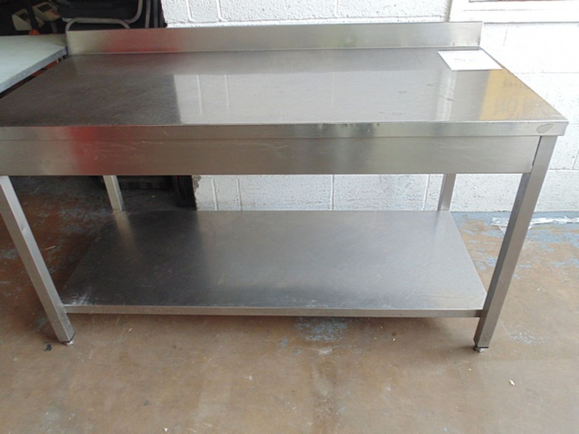 Stainless steel preparation table with upstand and under shelf 1500mm x700mm x 850mm