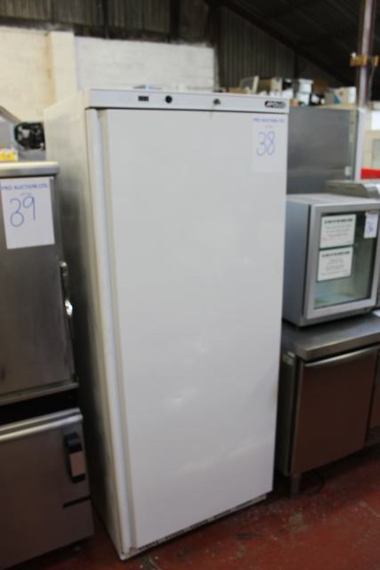 Apollo model AUR600 Upright White Refrigerator Temperature Range 0 to +10 C