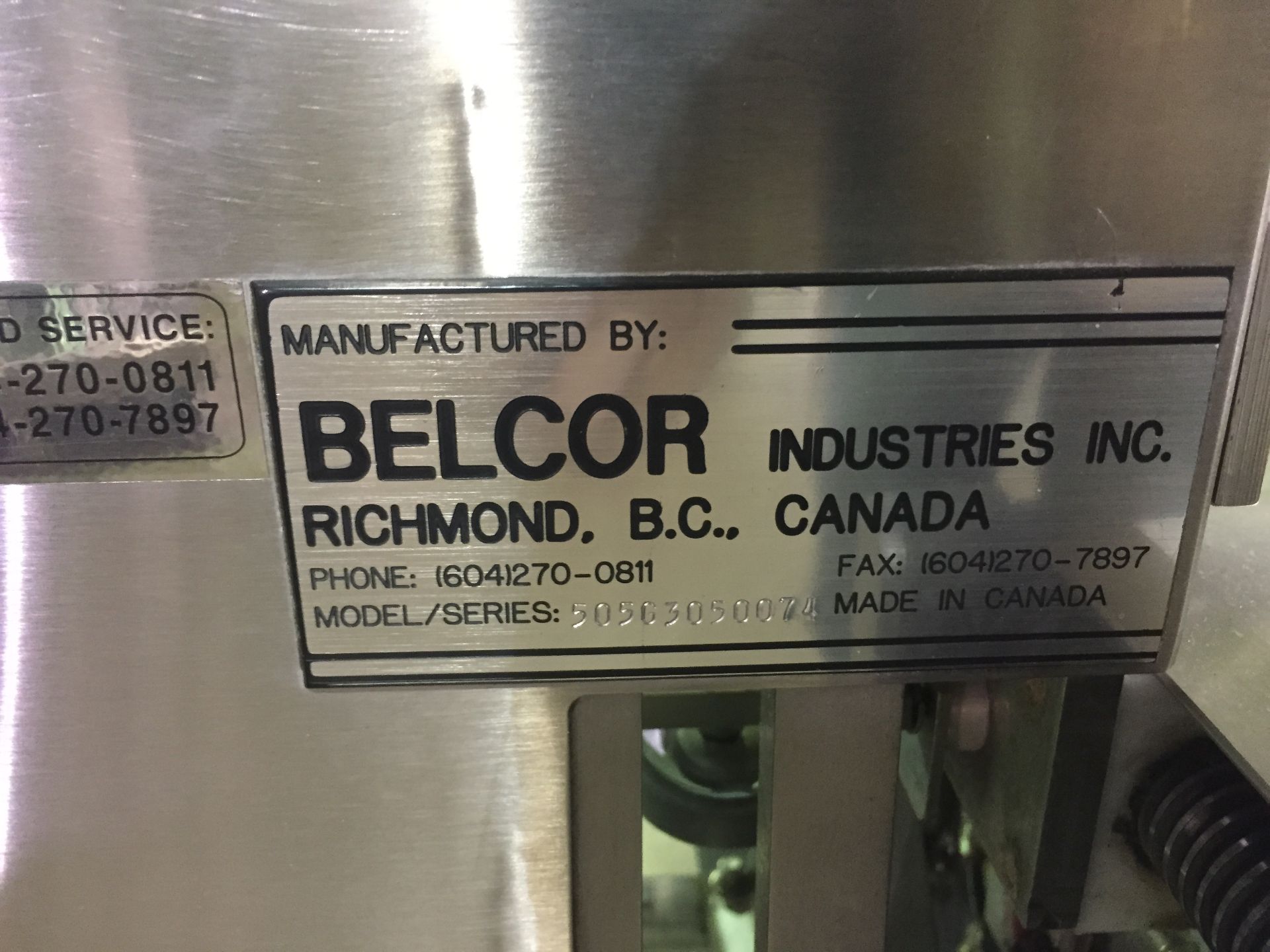 Belcor case erector/former, model G3 Versapack, serial# 505G3050074. - Image 3 of 3