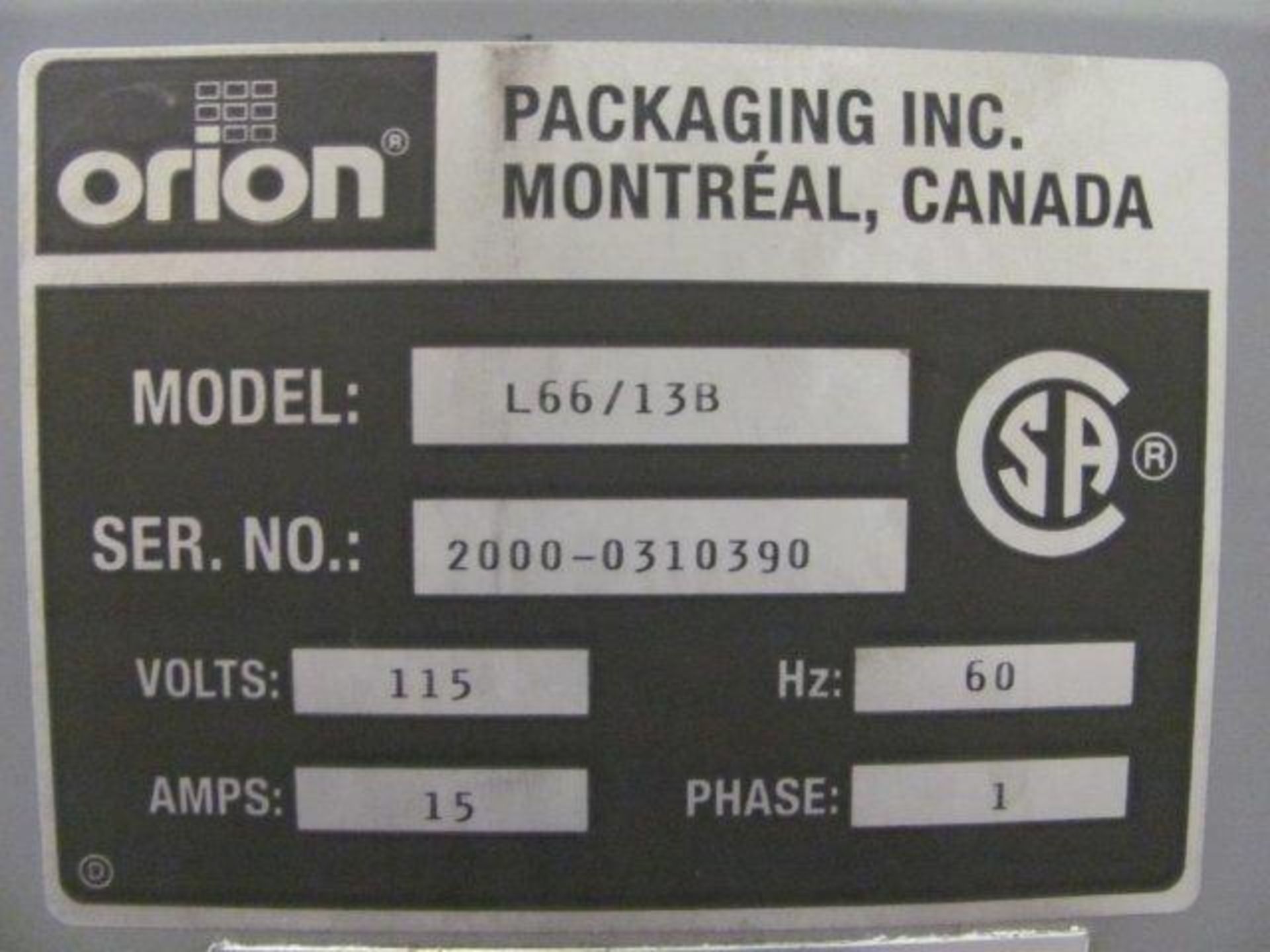 Orion Packaging Pallet Wrapping Machine - Image 4 of 4