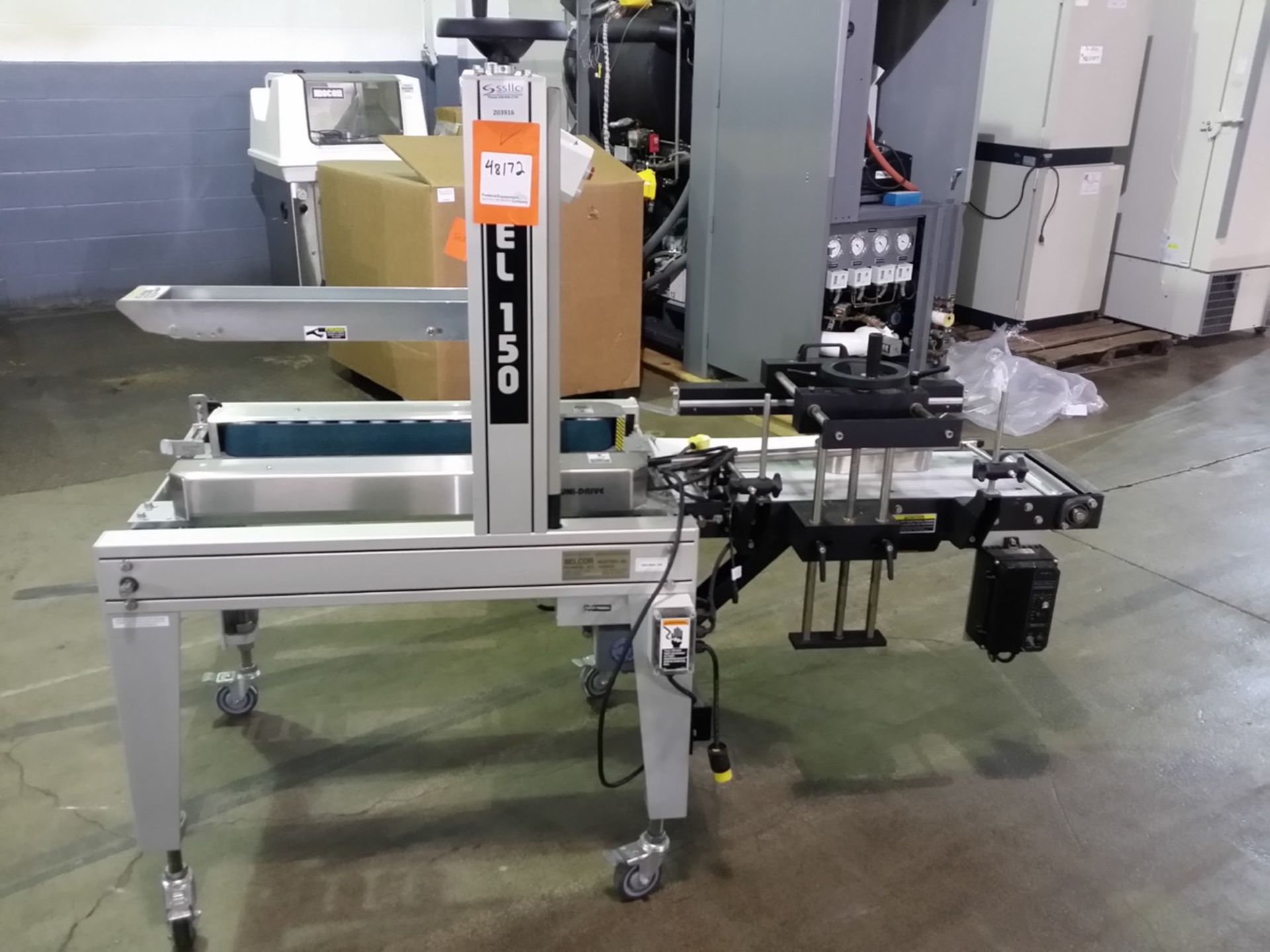 Belcor case sealer, model 150, serial# 052052.