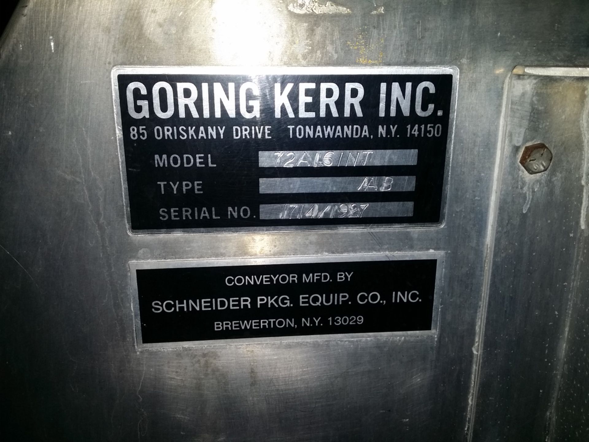Goring Kerr metal check, type AB,  8" wide x 12" height opening, 14" travel, with 6" wide slat - Image 3 of 3