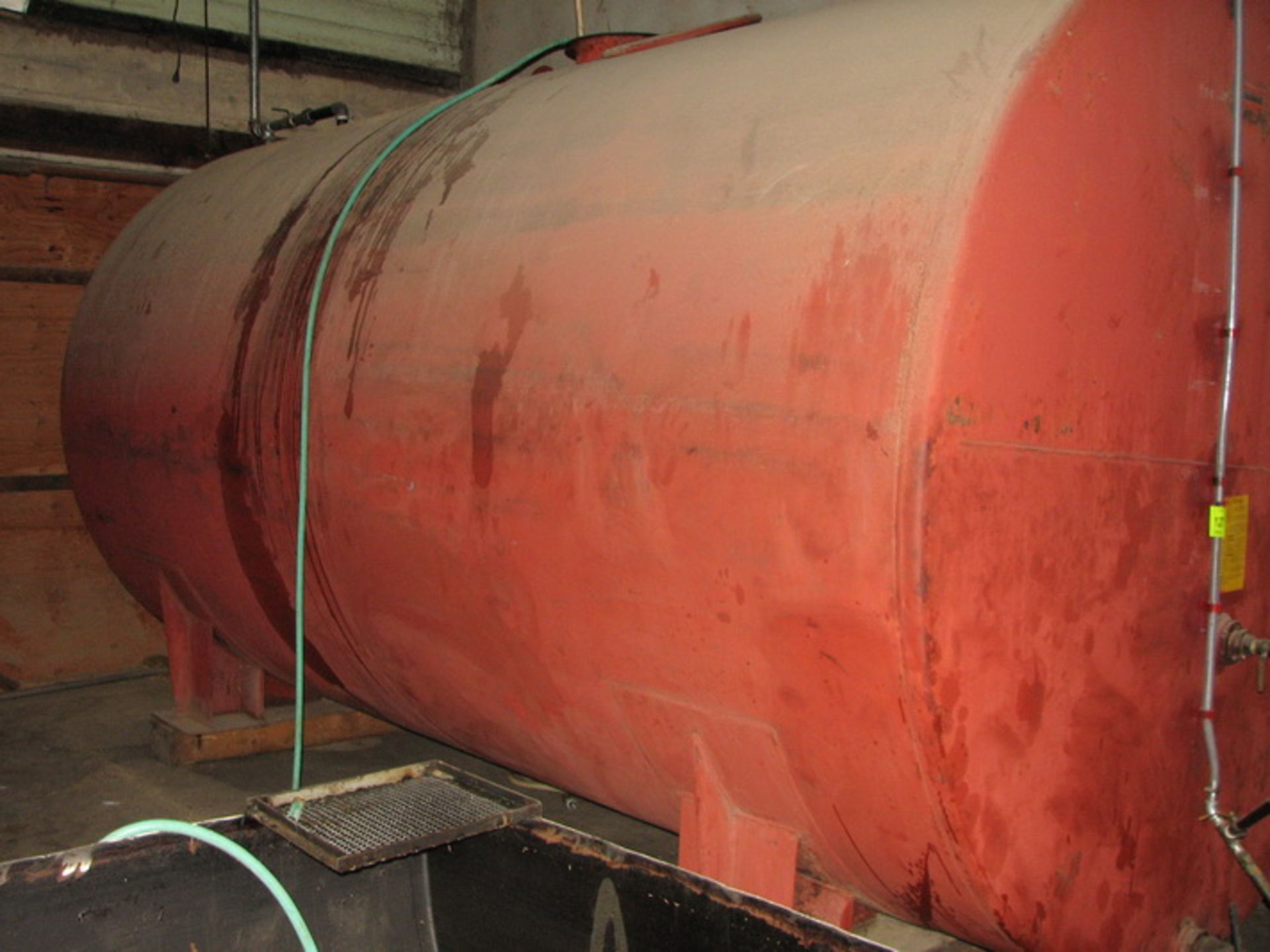10,000 Gallon capacity mild steel horizontal tank, 8'10" dia. x 18' L - Image 2 of 2