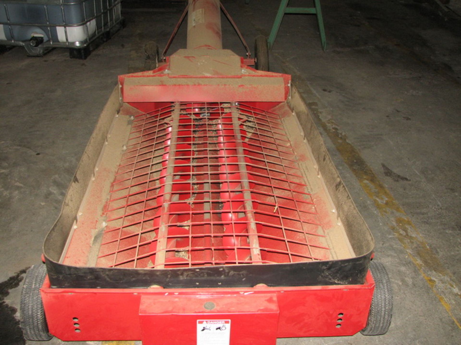 Westfield truck dump pit, 67" x 42" with (2) screw auger feeder, 10' discharge auger - Image 2 of 2