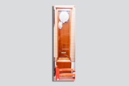 A mahogany and glass eight day regulator longcase clock by Thomas Roberts, Denbigh, 77 x 15.5 ins (