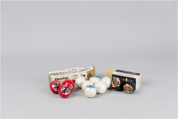 Golf Balls - a pair of Dunlop 65 `Christmas Greetings` golf balls in their original wrappers and