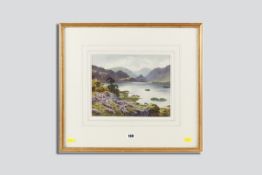 EDWARD H THOMPSON watercolour - Lake District scene, signed and with title label verso `Borrowdale