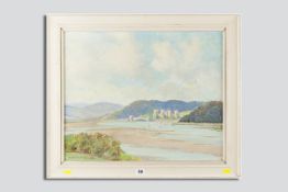 CAMPBELL G WALKER oil on board - Conwy Castle and Bridge from the Deganwy side, signed and dated