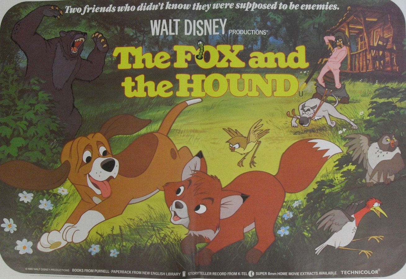 THE FOX AND THE HOUND (1981) UK Quad, 30ins x 40ins Folded