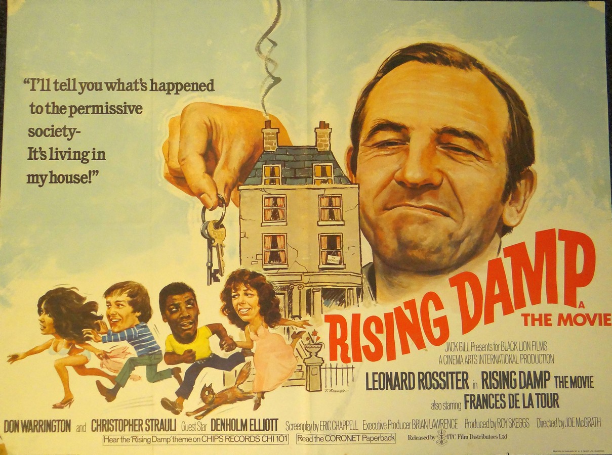 RISING DAMP (1974) UK Quad, 30ins x 40ins Tear at bottom left corner, colour loss at top corners.