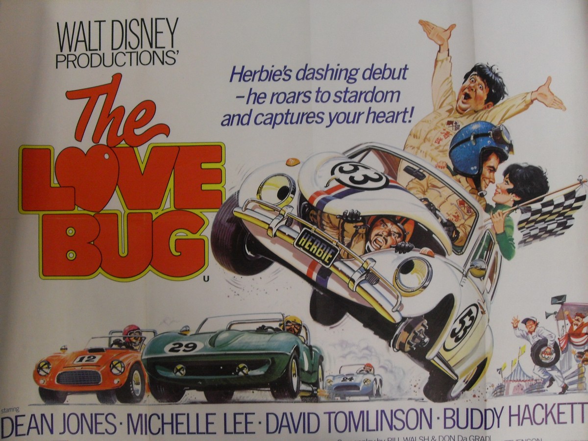 THE LOVE BUG (1968, UK Quad, 30ins x 40ins Folded