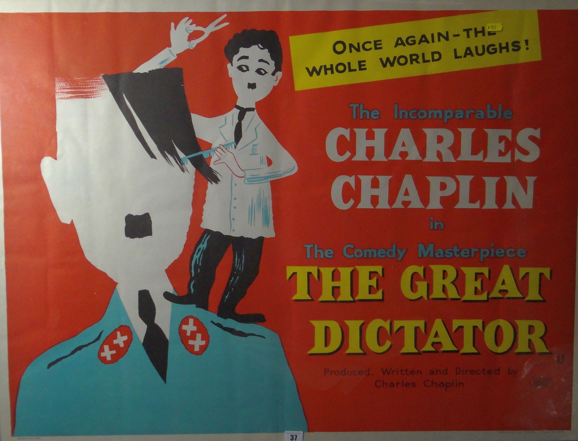 THE GREAT DICTATOR (1940) UK Quad, 30ins x 40ins Issued for the 1956 re-release of the Charlie