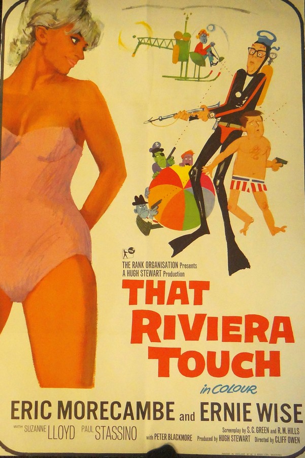 THAT RIVIERA TOUCH (1966) US one sheet, 27ins x 41ins Morecambe and Wise. Folded