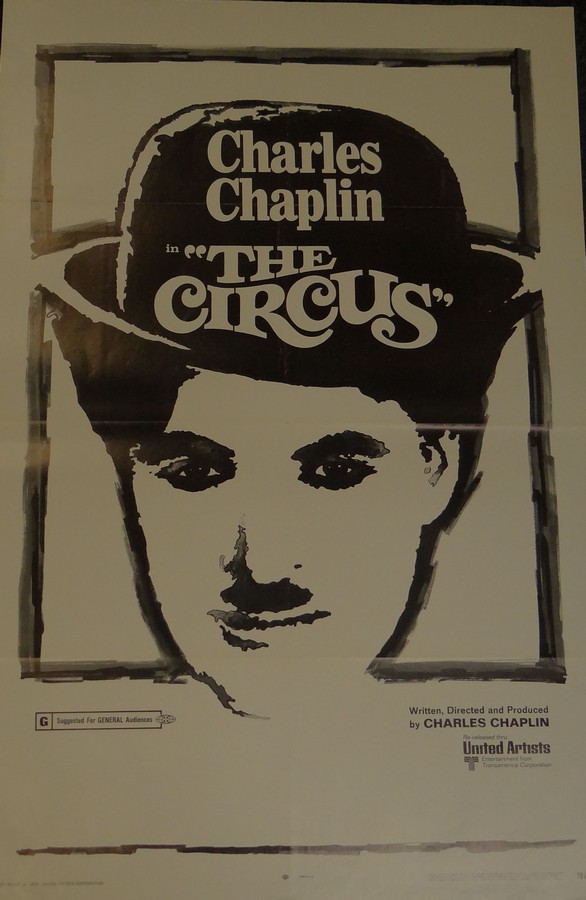 THE CIRCUS (1928) US one sheet, 27ins x 41ins Charlie Chaplin. Issued for 1970s re-release. Folded