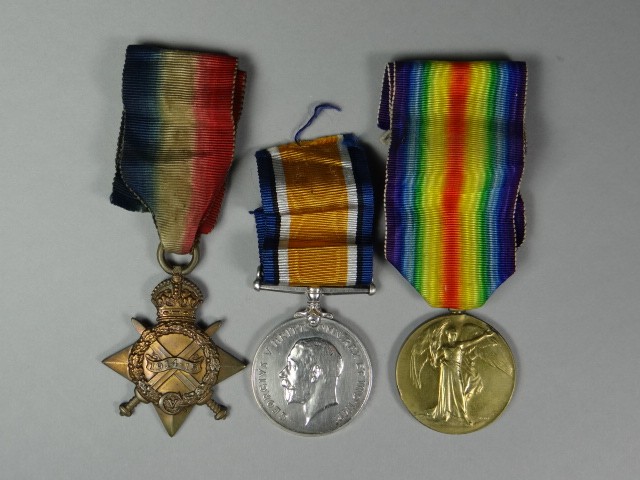 A 1914-15 trio to 1354 Pte. F.J.A. Cooper, N. Som. Yeo.