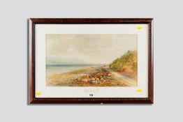 S MAURICE JONES watercolour - The Rivals and the Menai Straits from the Anglesey side with figure on