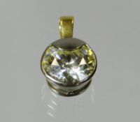 An old European cut 5ct diamond pendant, estimated clarity VS, slight cascade fracture beneath