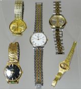 A parcel of mixed vintage wristwatches including gent`s Tissot, Citizen etc