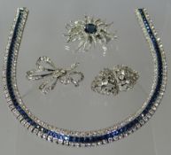 A parcel of white metal costume jewellery