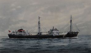 GEORGE WISEMAN watercolour - maritime portrait of the `Rambler Rose` signed and dated 1954, 10.