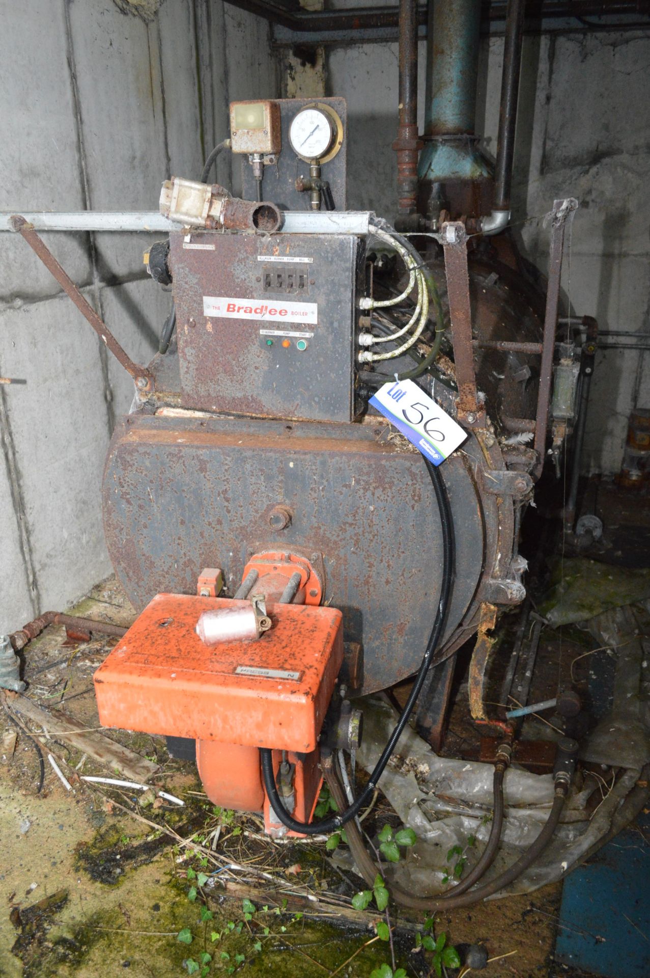 Bradlee S46B Oil Fired Steam Boiler, serial no. S784 - Image 3 of 3