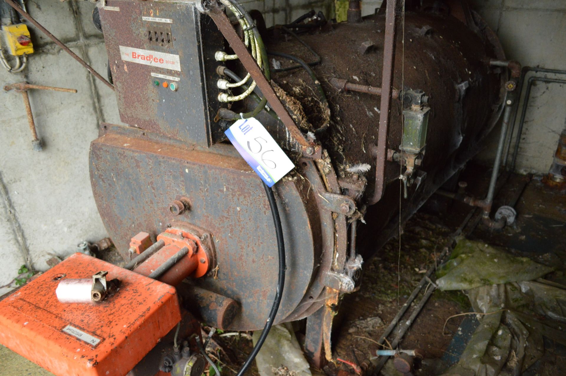 Bradlee S46B Oil Fired Steam Boiler, serial no. S784
