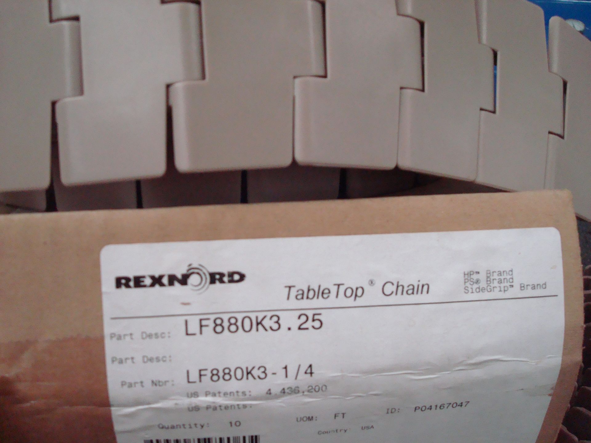 LF880K 3.25 REXNORD & MARBETT TABLE TOP CHAIN - Image 12 of 12