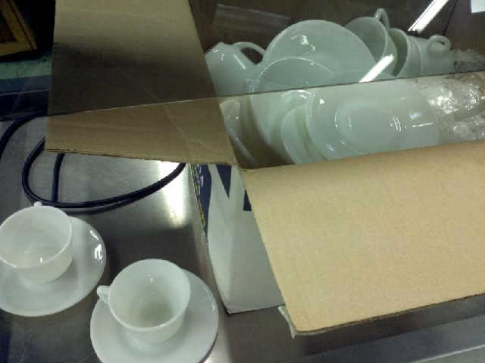 QUANTITY OF JAJ GLASS CUPS & SAUCERS - Image 3 of 3