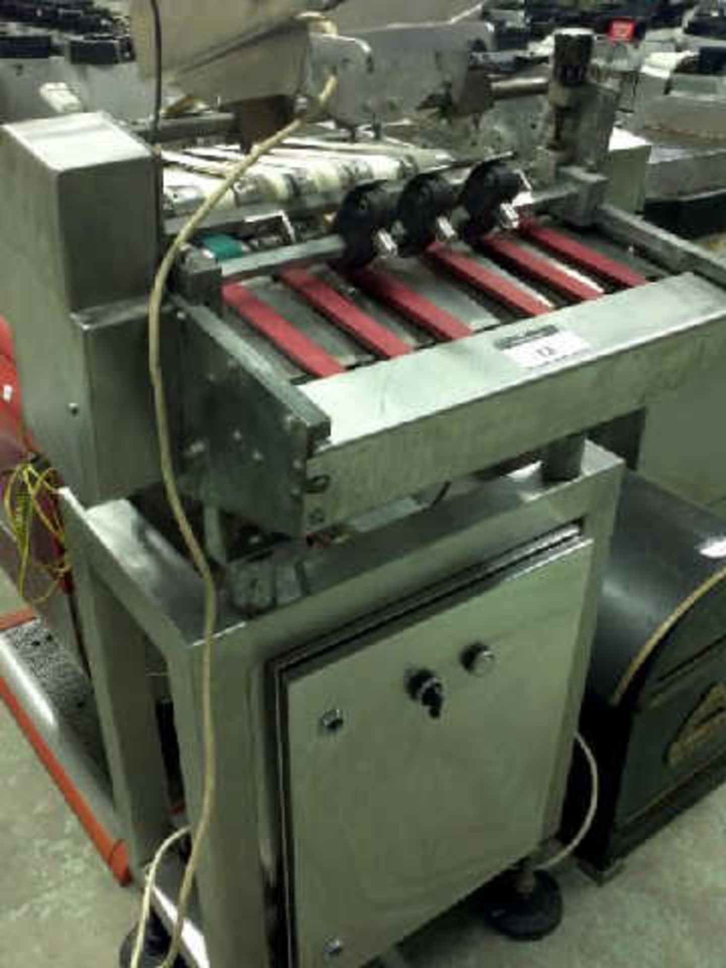 ELECTRIC BREAD SLICING MACHINE ON STAINLESS STEEL STAND - Image 2 of 3