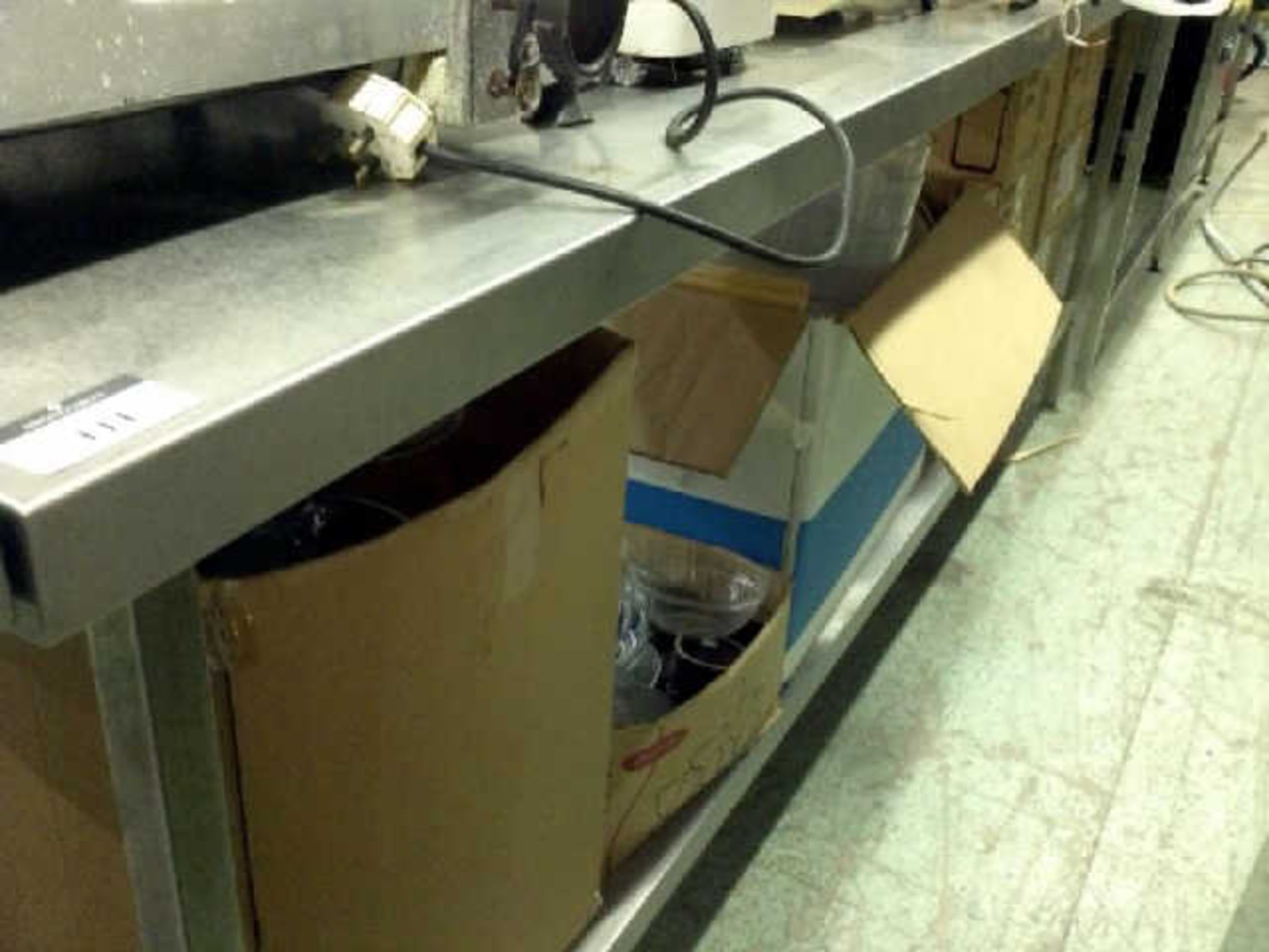 LARGE STAINLESS STEEL WORK TABLE & UNDERSHELF