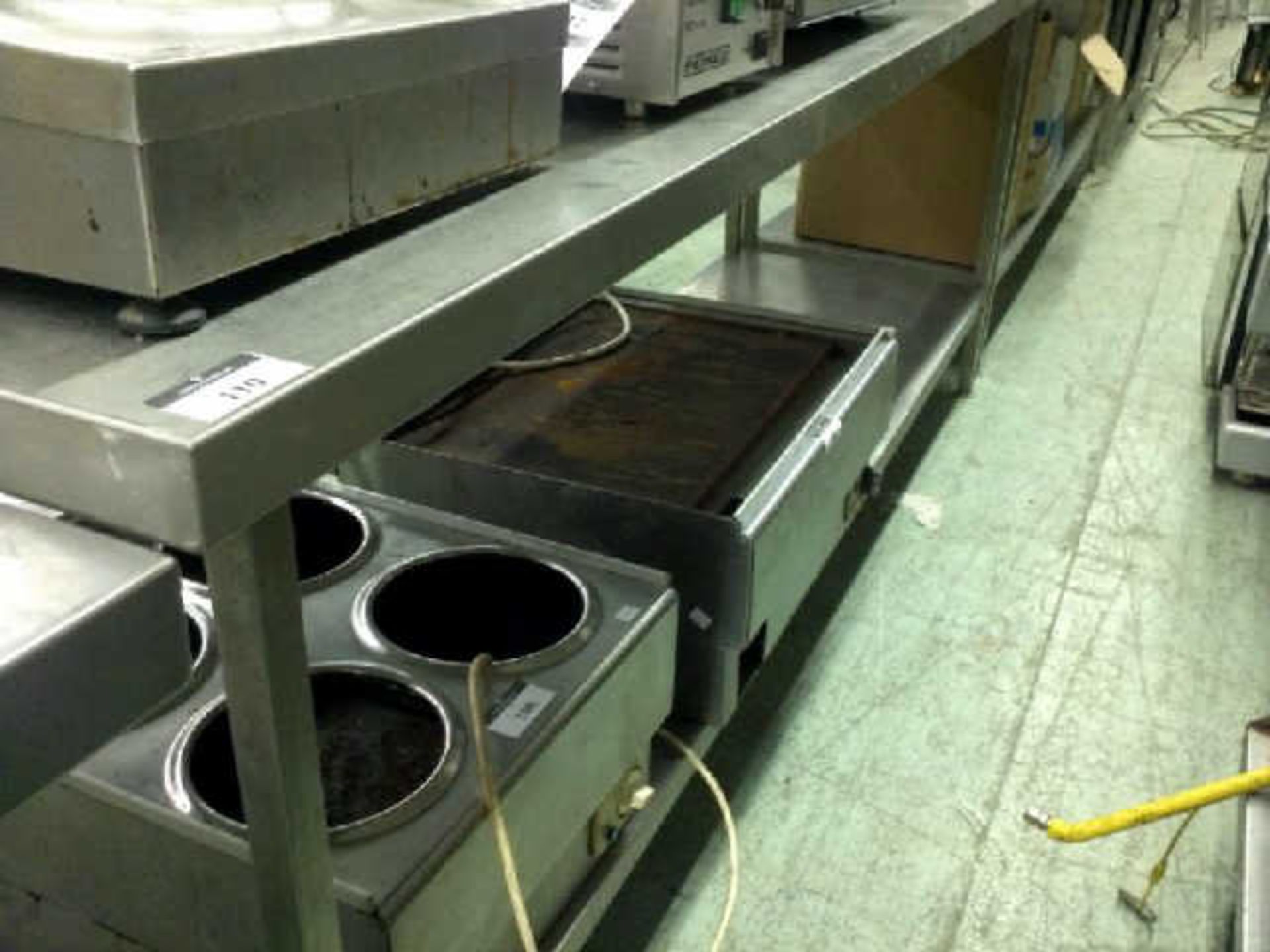 LARGE STAINLESS STEEL WORK TABLE & UNDERSHELF