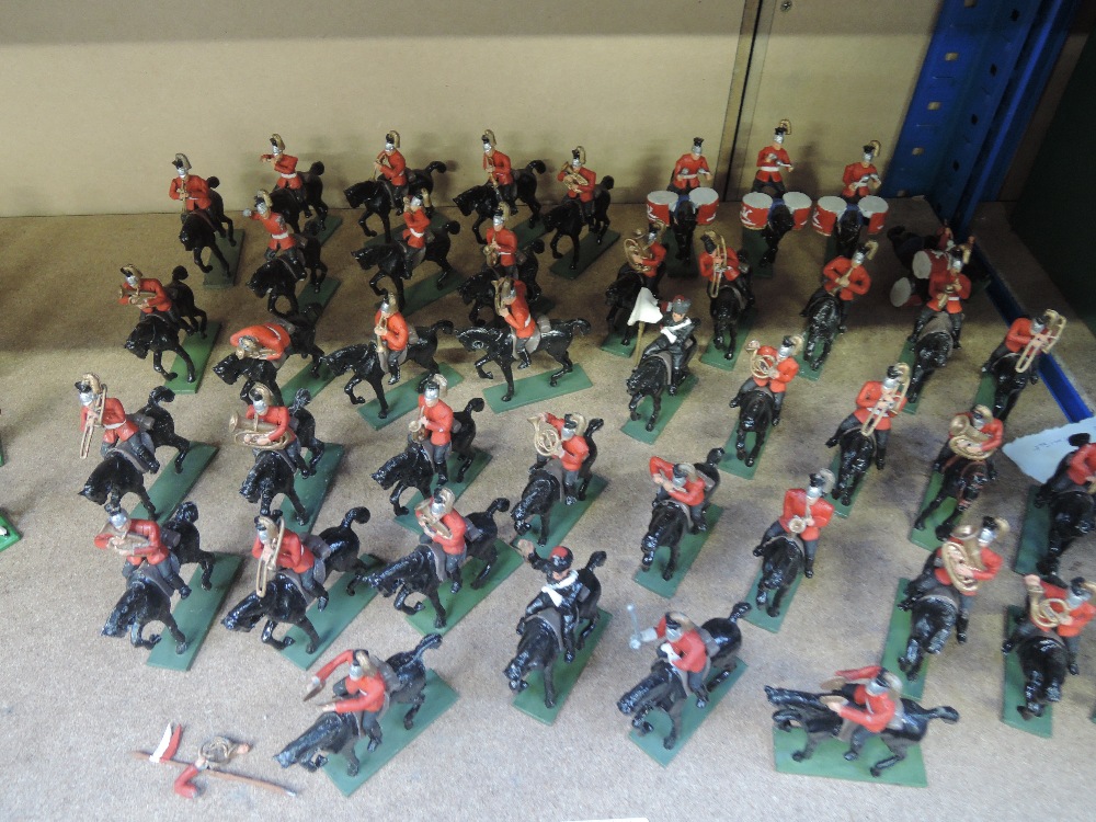 A selection of lead mounted figures, Belgium Marching Band