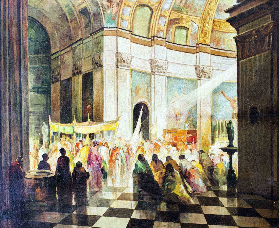 CONTINENTAL, CATHEDRAL INTERIOR, PAPAL PROCESSION PROPERTY OF A PALM BEACH GENTLEMAN  Continental
